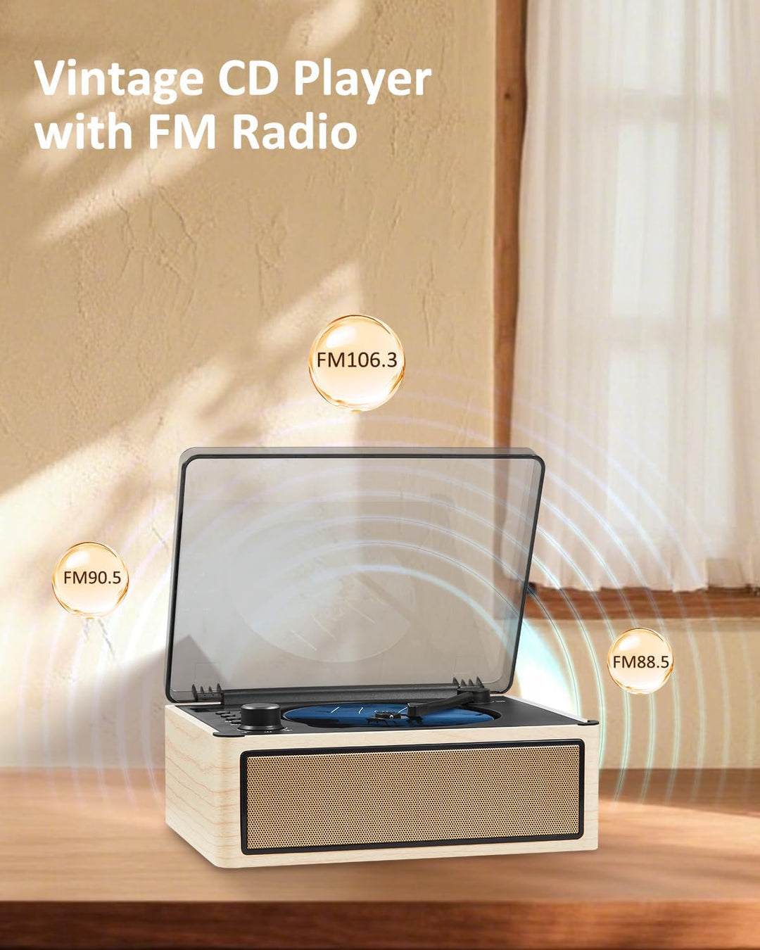 G Keni CD Player Bluetooth 5.0, Radio mit CD Player Doppel-Lautsprechern | 3000mAh Wiederaufladbarer