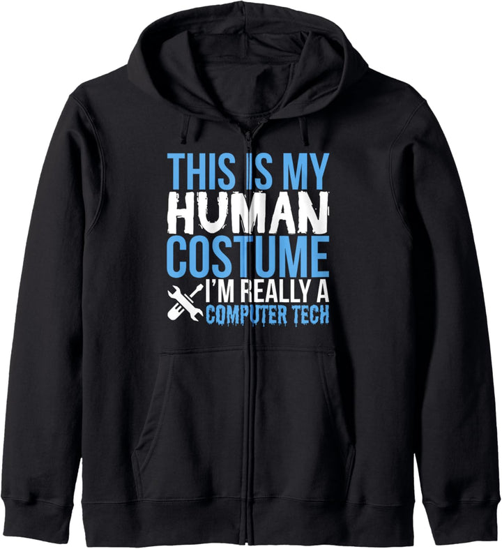 This Is My Human Costume Computer Tech - Halloween Funny Kapuzenjacke