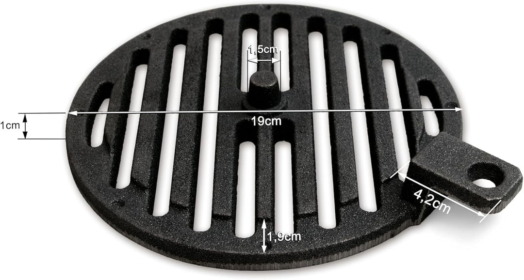 GRILLROSTPROFI Feuerrost - Kohlerost - Ascherost - Kaminrost - Ofenrost - Brennraumrost, rund, 19 cm