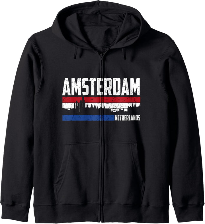 Mein Amsterdam Skyline Holland Heimat Stadt Souvenir Kapuzenjacke