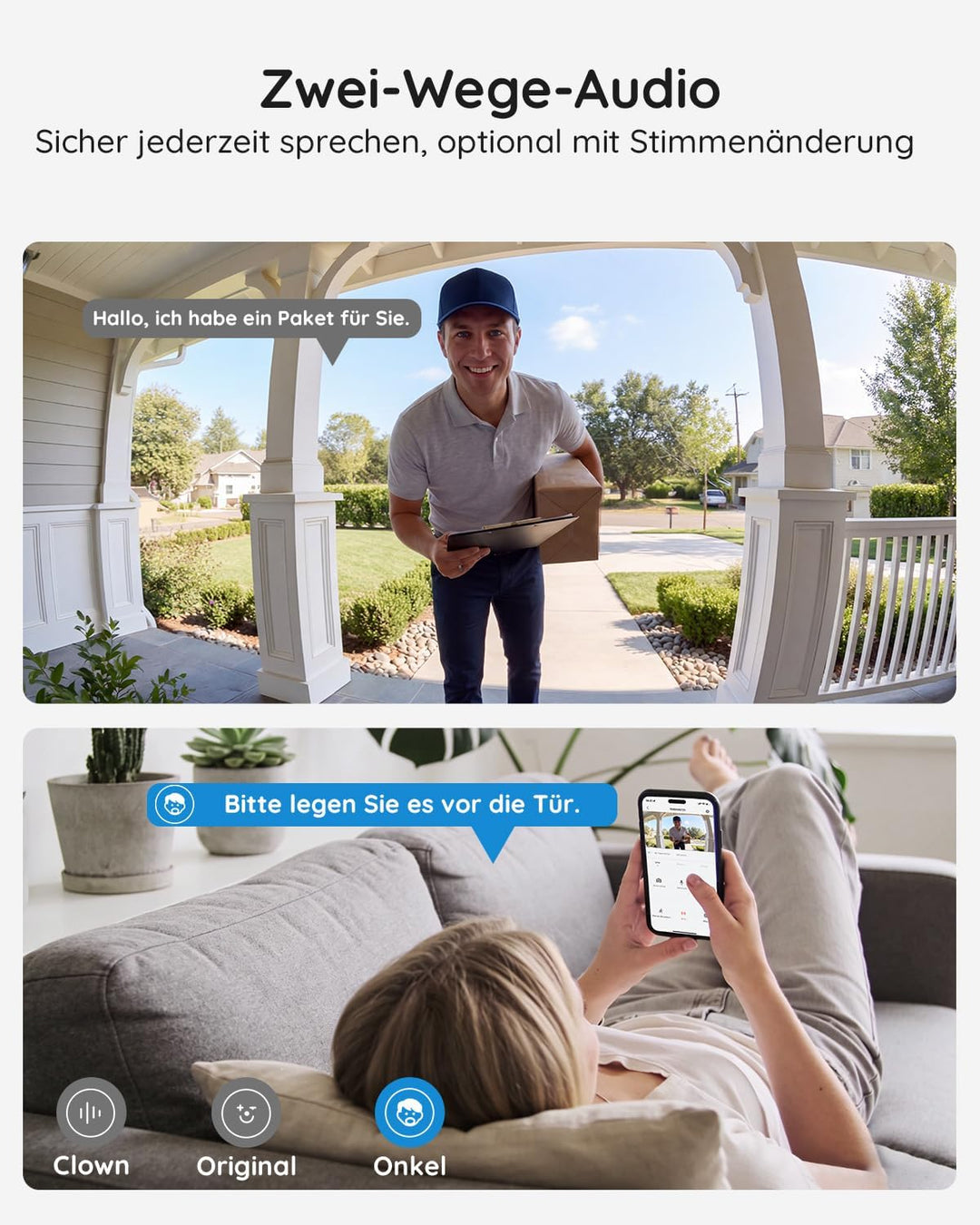 BOIFUN 2K HD Video Türklingel mit Kamera (Türklingel Set), Türklingel Set
