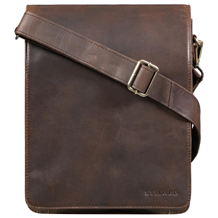 STILORD "Oxford Vintage Umhängetasche Leder Herren für 13 Zoll Tablet MacBooks und iPad Schultertasc