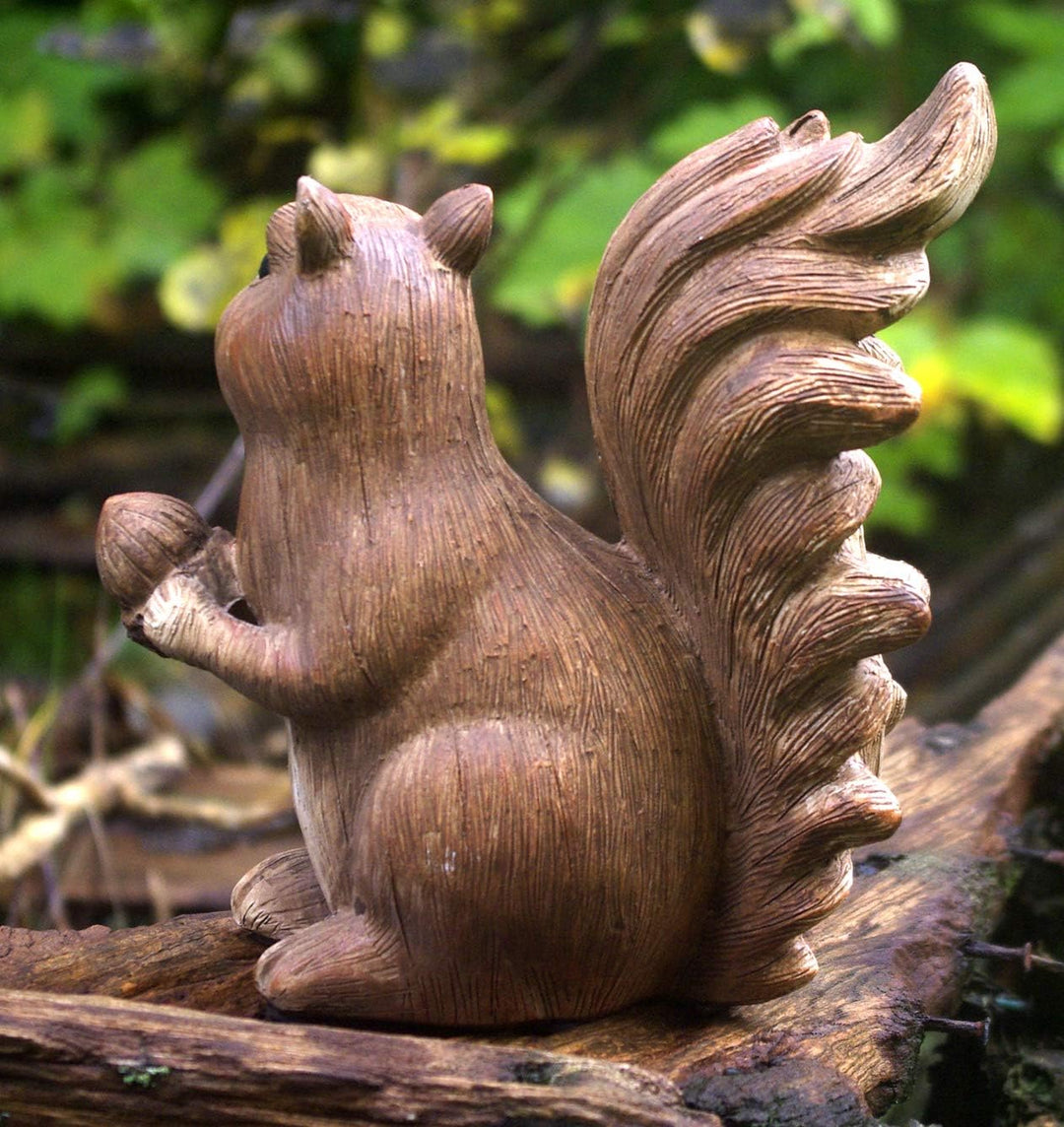 GeKi Trend 2er Set Eichhörnchen Paar Dekofiguren Gartendeko wetterfest 17/19 cm gross