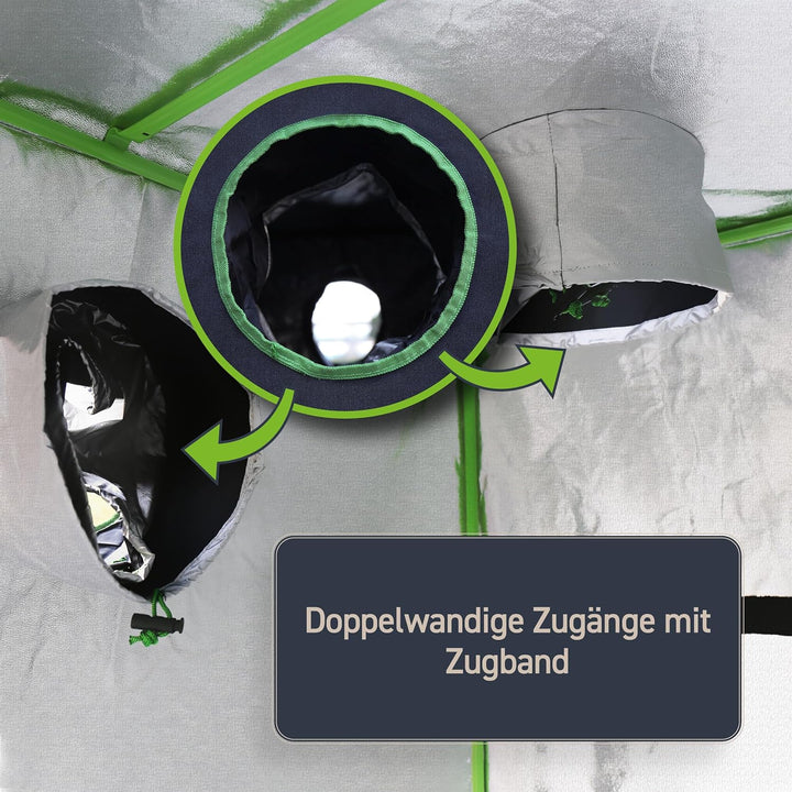 Rapid Teck® Grow Zelt (60 x 60 x 120 cm) Home Grow Tent | Indoor Growzelt | schwarz grün | Growroom