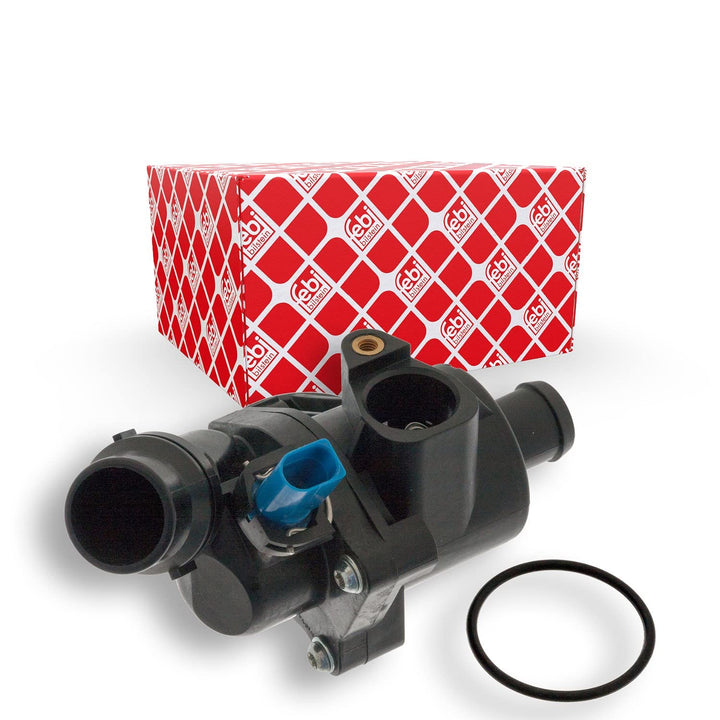 febi bilstein 100313 Thermostat mit Gehäuse, Dichtung und Temperaturschalter , 1 Stück