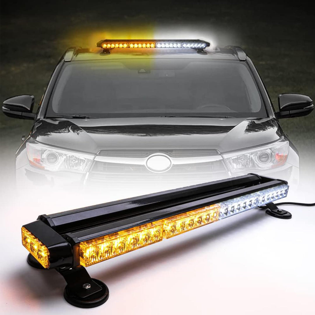 26,5" 54 LED Stroboskop-Lichtleiste, doppelseitig blinkend, hohe Intensität, Kfz-Warnung, Notfall, S