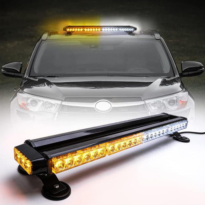 26,5" 54 LED Stroboskop-Lichtleiste, doppelseitig blinkend, hohe Intensität, Kfz-Warnung, Notfall, S