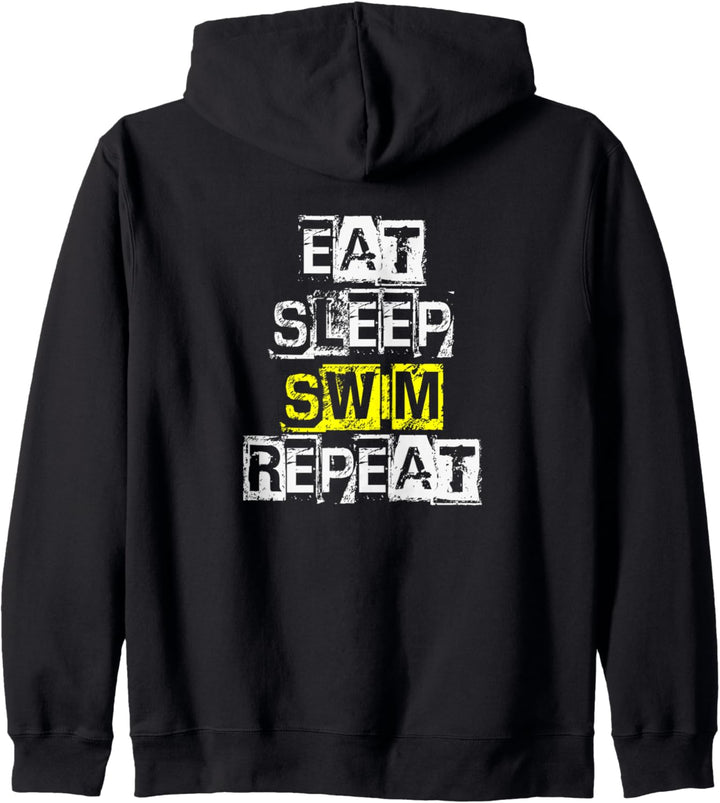 Eat Sleep Swim repeat - Funny Swimming Gift Kapuzenjacke