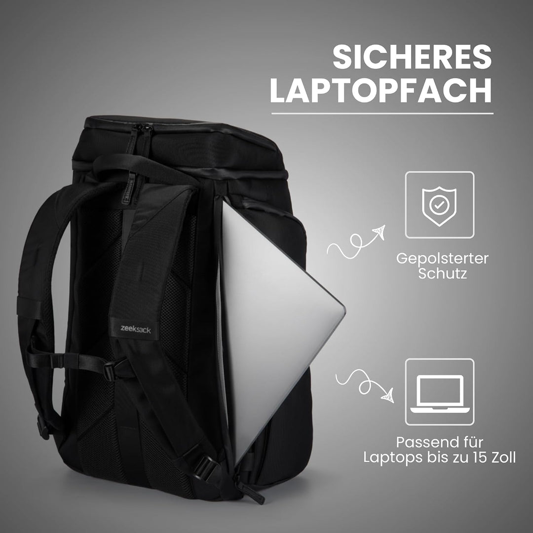 Zeeksack The Organizer 20L, Marineblau - Handgepäck-Rucksack mit Laptopfach Blau Einzel - 20L, Blau