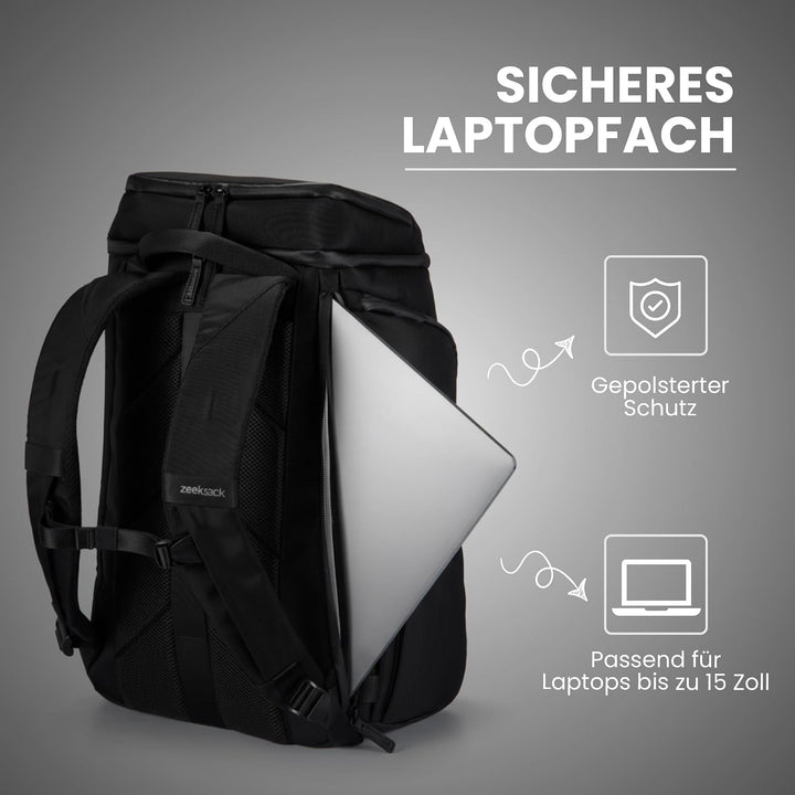 Zeeksack The Organizer 20L, Marineblau - Handgepäck-Rucksack mit Laptopfach Blau Einzel - 20L, Blau