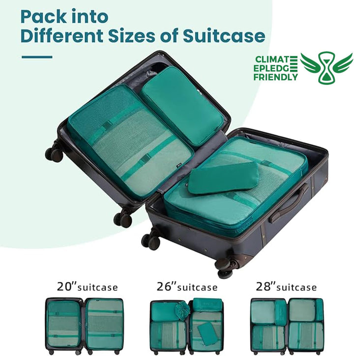 BAGAIL 10er-Set Packwürfel in verschiedenen Grössen Packorganizer für Reisezubehör Handgepäckkoffer