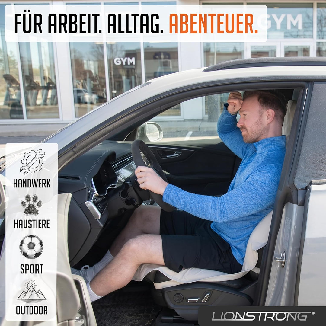 LIONSTRONG® Autositzschoner Vordersitz universell kompatibel - Saugfähige Autositzbezüge Vordersitze