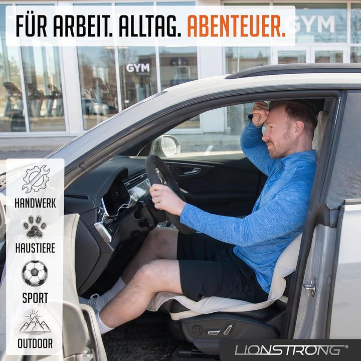 LIONSTRONG® Autositzschoner Vordersitz universell kompatibel - Saugfähige Autositzbezüge Vordersitze
