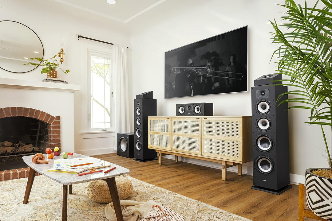 Polk Audio Monitor XT30 Center Lautsprecher, Hi-Res Zertifiziert, kompatibel mit Dolby Atmos und DTS
