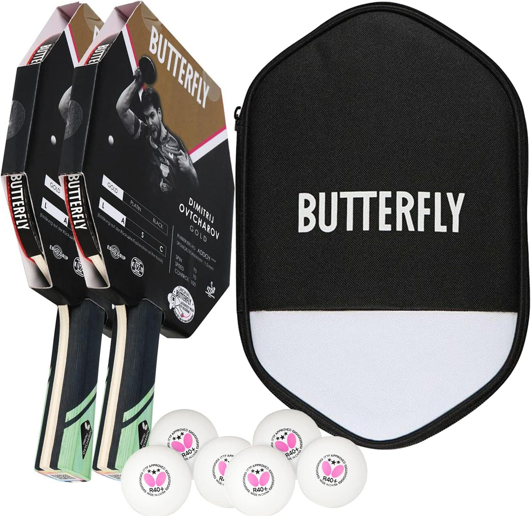 Butterfly® Dimitrij Ovtcharov Gold Tischtennisschläger | Neue Eva-Technologie | ITTF zertifizierter