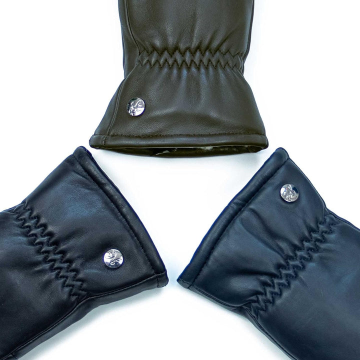 Fäustlinge aus reinem Merino Lammfell und robustem Lammnappa Leder, Touchscreen-fähig, Damen, Lammfe