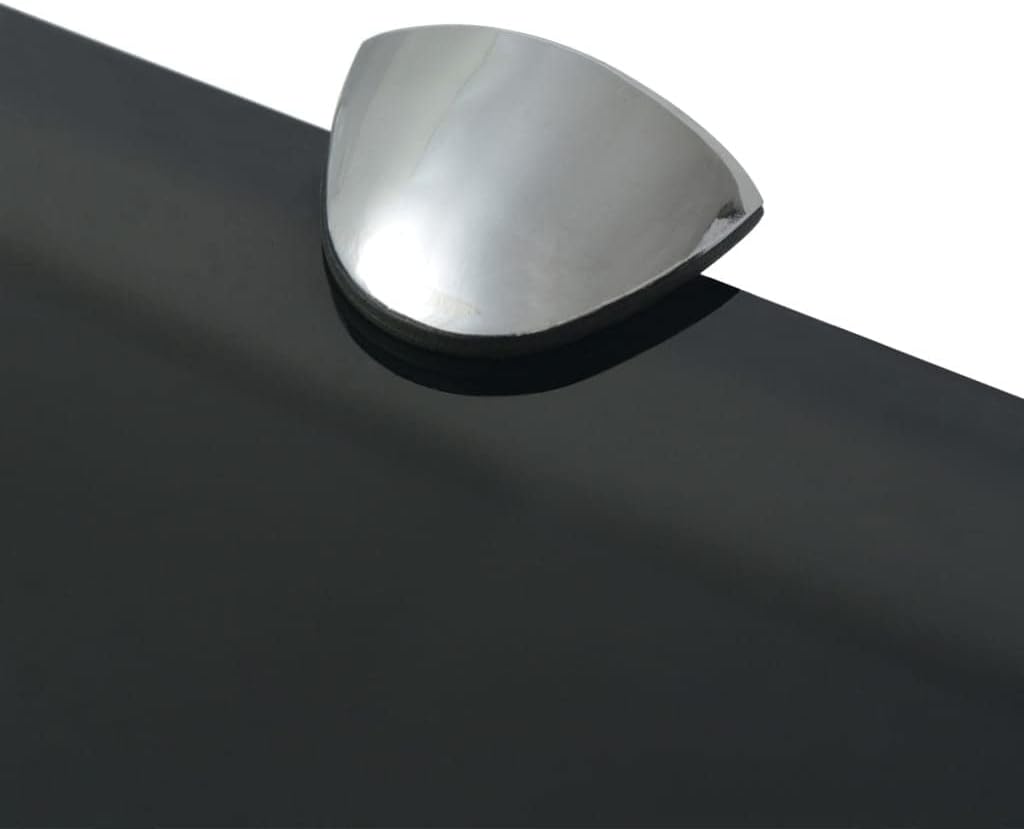 vidaXL Wand Regal Glasregal Glasboden Glasablage Badregal Schwarz 60x10 cm 8 mm Schwarz 60 x 10 cm,