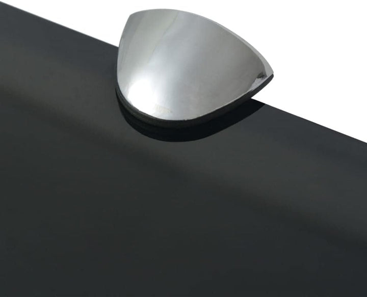 vidaXL Wand Regal Glasregal Glasboden Glasablage Badregal Schwarz 60x10 cm 8 mm Schwarz 60 x 10 cm,