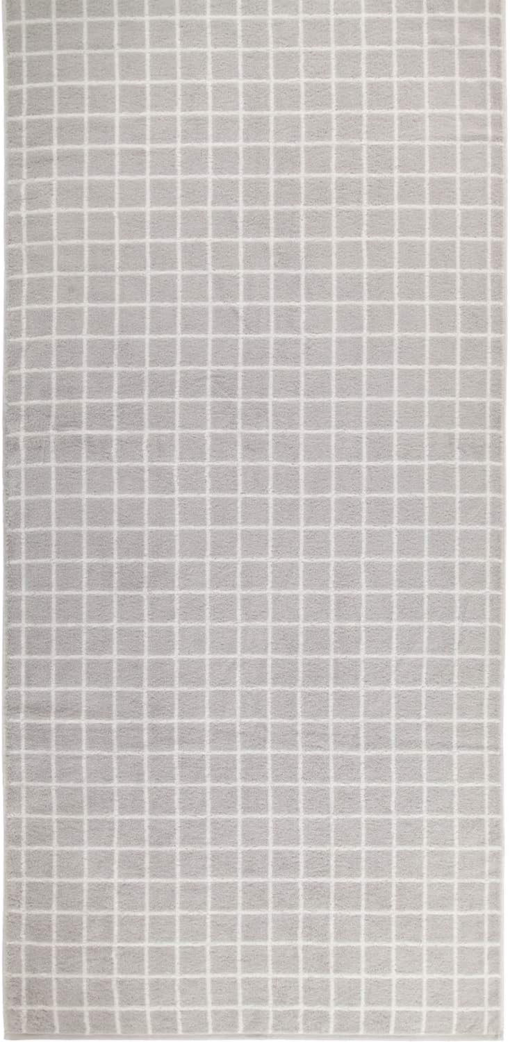 CAWÖ Home Handtücher Zoom Karo 123 Platin - 76 Saunatuch 80x200 cm, Saunatuch 80x200 cm