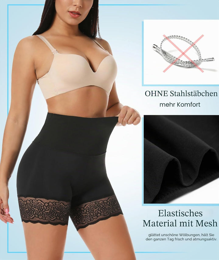 MISS MOLY Unterhose Damen Unter Rock Kurz Hose Shorts Leggings Anti Chafing Miederhose Bauch Weg Mie