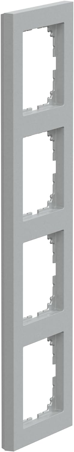 Schneider Electric Merten MEG4040-3660 M-Pure Rahmen 4-fach für Steckdosen und Schalter, Aluminium 4