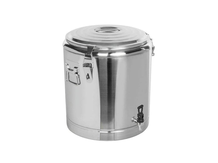 Profi Gastro Edelstahl Thermotransportbehälter mit Ablaufhahn &amp; Druckausgleichsventil von 10-50 Lite