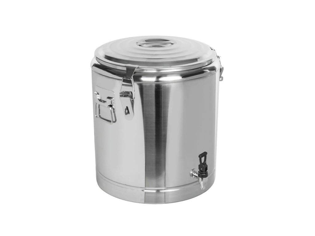 Profi Gastro Edelstahl Thermotransportbehälter mit Ablaufhahn &amp; Druckausgleichsventil von 10-50 Lite