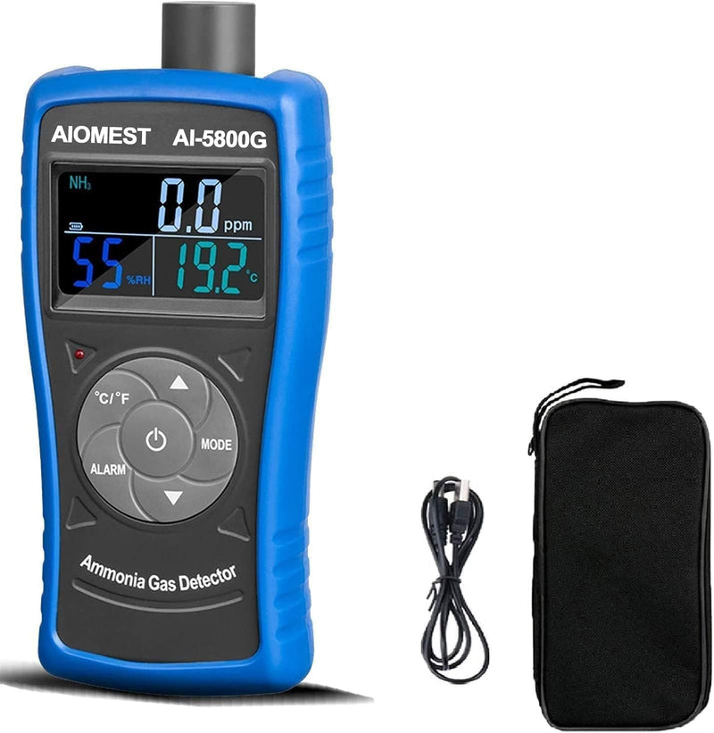 AIOMEST Gasmelder, AI-5800G Ammoniak-Gas-Detektor, 0~100PPM NH3 Iuftqualität Messgerät für Gasmelder