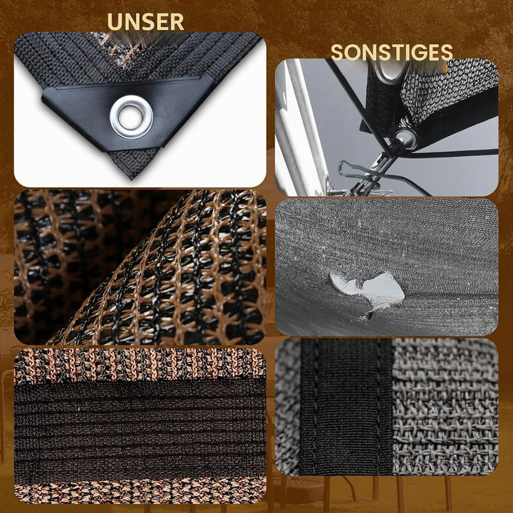 kogxscej Schattierungsnetz-Schattennetz mit Ösen,80% Shading Rate UV-Beständiges,Atmungsaktiv Leicht