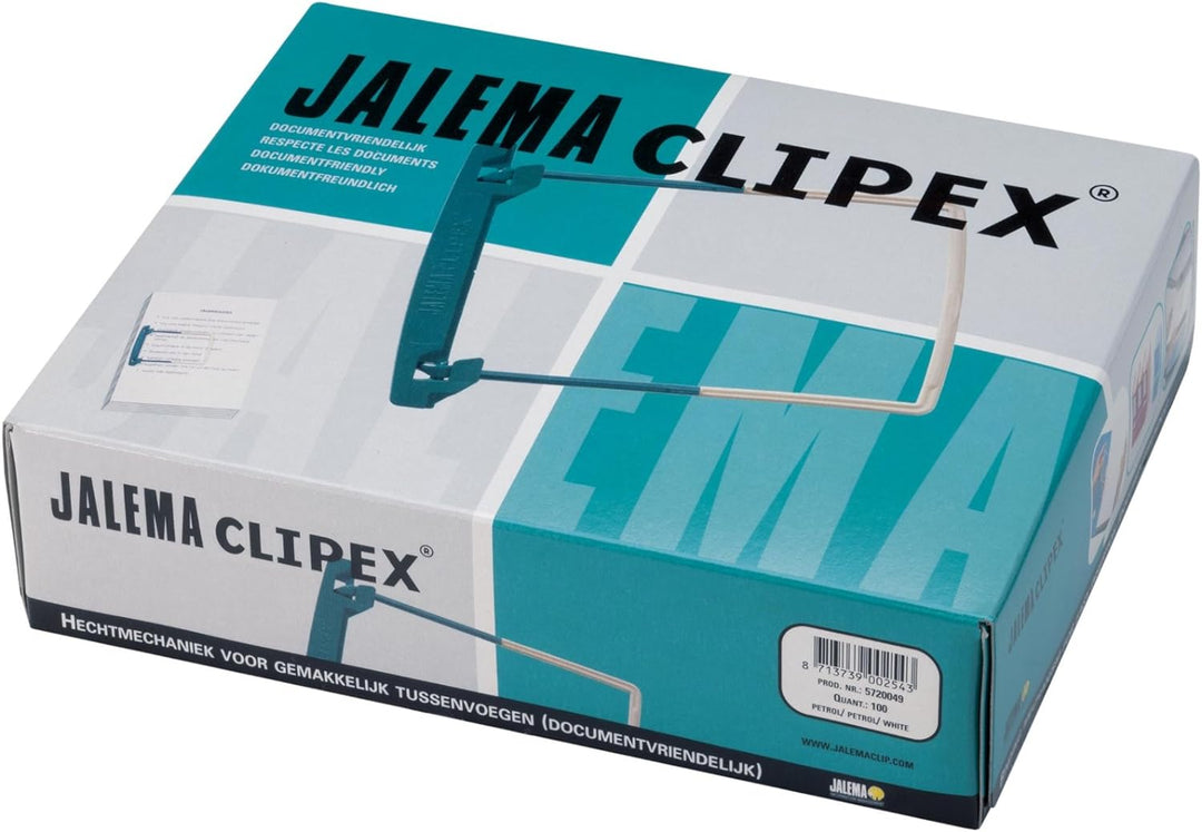 JalemaClipex, Jalema 5720049, petrol, PVC- und Weichmacherfrei Clipheftung für die Langzeitarchivier