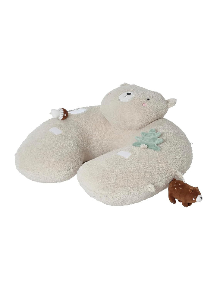 VERTBAUDET Baby Activity-Kissen wollweiss/grüner wald, wollweiss/grüner wald