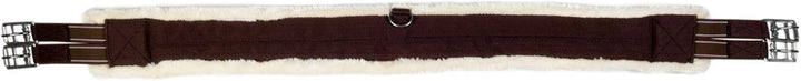 HKM Sattelgurt -Teddy- 9116 - schwarz/cream 145 cm, 9116 - schwarz/cream 145 cm