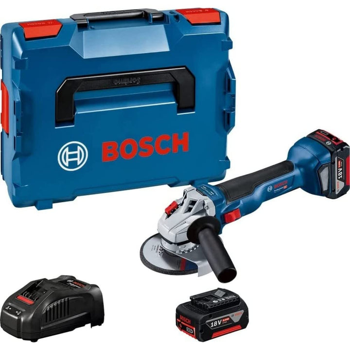 Bosch Professional 18V System Akku Winkelschleifer GWS 18V-10 (Scheibendurchmesser 125mm, inkl. 2x5.