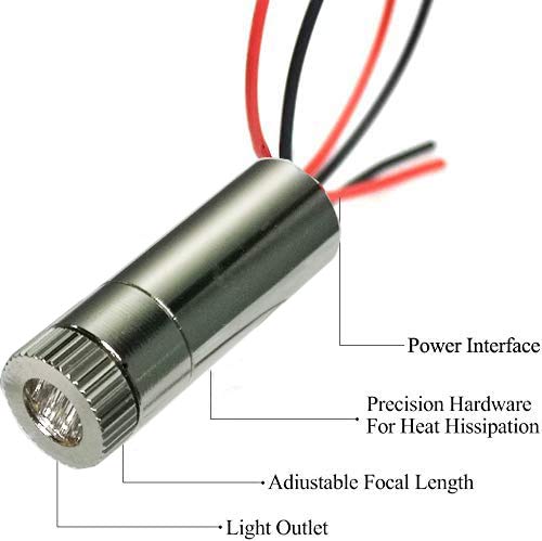 CTRICALVER 1 Stück 520nm 3-5V Grün Laserlinie Modul Diode w/Driver Kunststofflinse+ 1pcs AA Batterie