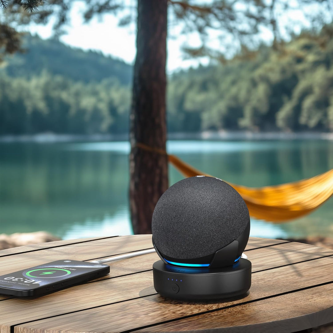 Akku für Dot 5. Generation - 10000mAh Tragbare Ladestation Batterie Zubehör Kabellos Akkustation mit