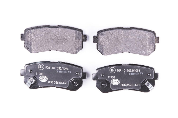 HELLA PAGID 8DB 355 014-911 Bremsbelagsatz - T1908 - Dicke/Stärke: 16.5mm - Bremssystem: Mando - mit