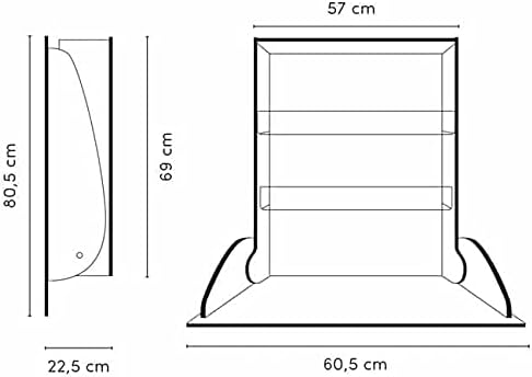 Sevilla Wickeltisch/Timkid Wecco- klappbar als Wandwickeltisch/Wickelregal, Weiss, HPL, inkl. Wickel