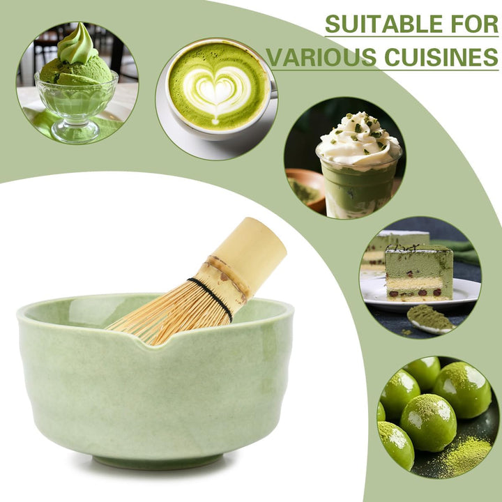 Matcha Set mit Matcha Besen Matchas Schale, Besenhalter, Matcha-Rührer-Sets, Matcha-Whisk Set für Di