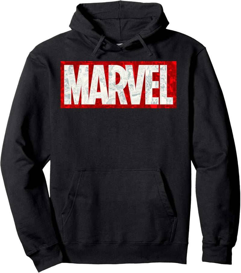 Marvel Comic Strip Logo Fill Pullover Hoodie