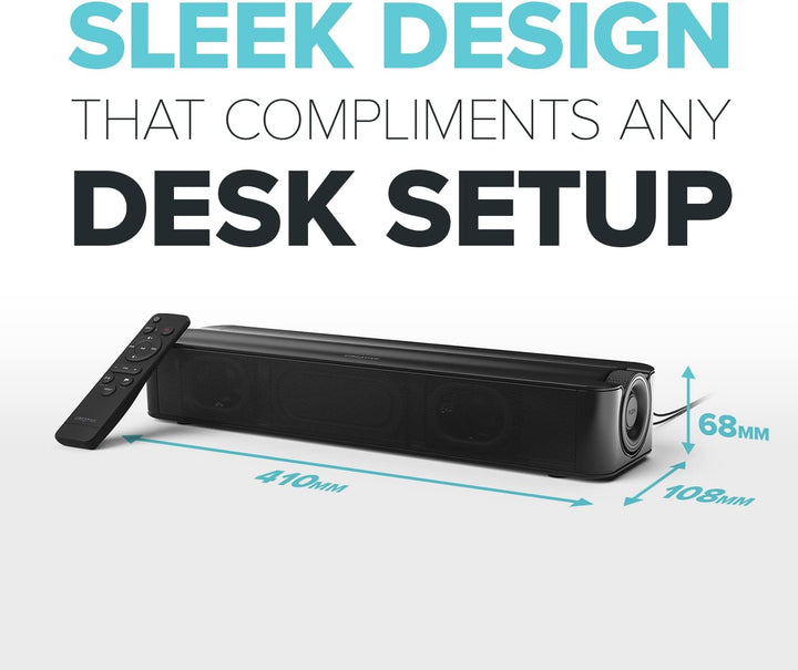 CREATIVE Stage SE Under-Monitor Soundbar mit USB Digital Audio und Bluetooth 5.3, Clear Dialog und S