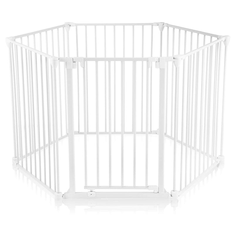 Baby Vivo Kaminschutzgitter 380 cm XXL Kinderlaufgitter Laufstall mit Tür Absperrgitter Ofengitter T