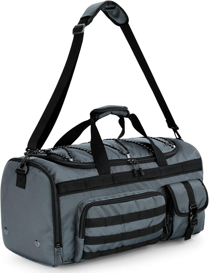 Gonex 45L Sporttasche & Reisetasche Herren, 3-in-1 Tragbar Taktische Trainingstasche mit Schuhfach –