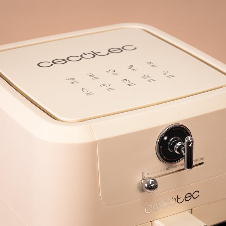 Cecotec Heissluftfritteuse ohne Öl 5 L mit Air Fryer Cecofry Antique 5000 Window. 1500 W, Digital, 5