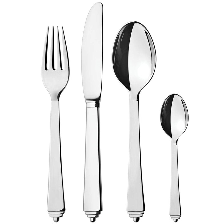 Georg Jensen GJ 073777 Pyramide Spiegel Dinner Set, 4 Stück, Edelstahl, stainless steel, 4,2 x 24,5