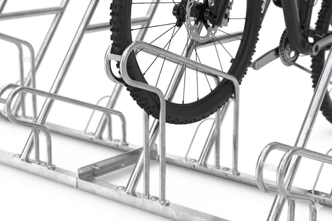 Anlehnparker 2622 XBF | Fahrradständer beidseitig | für 12 extra breite Fahrräder | erweiterbar | Ab