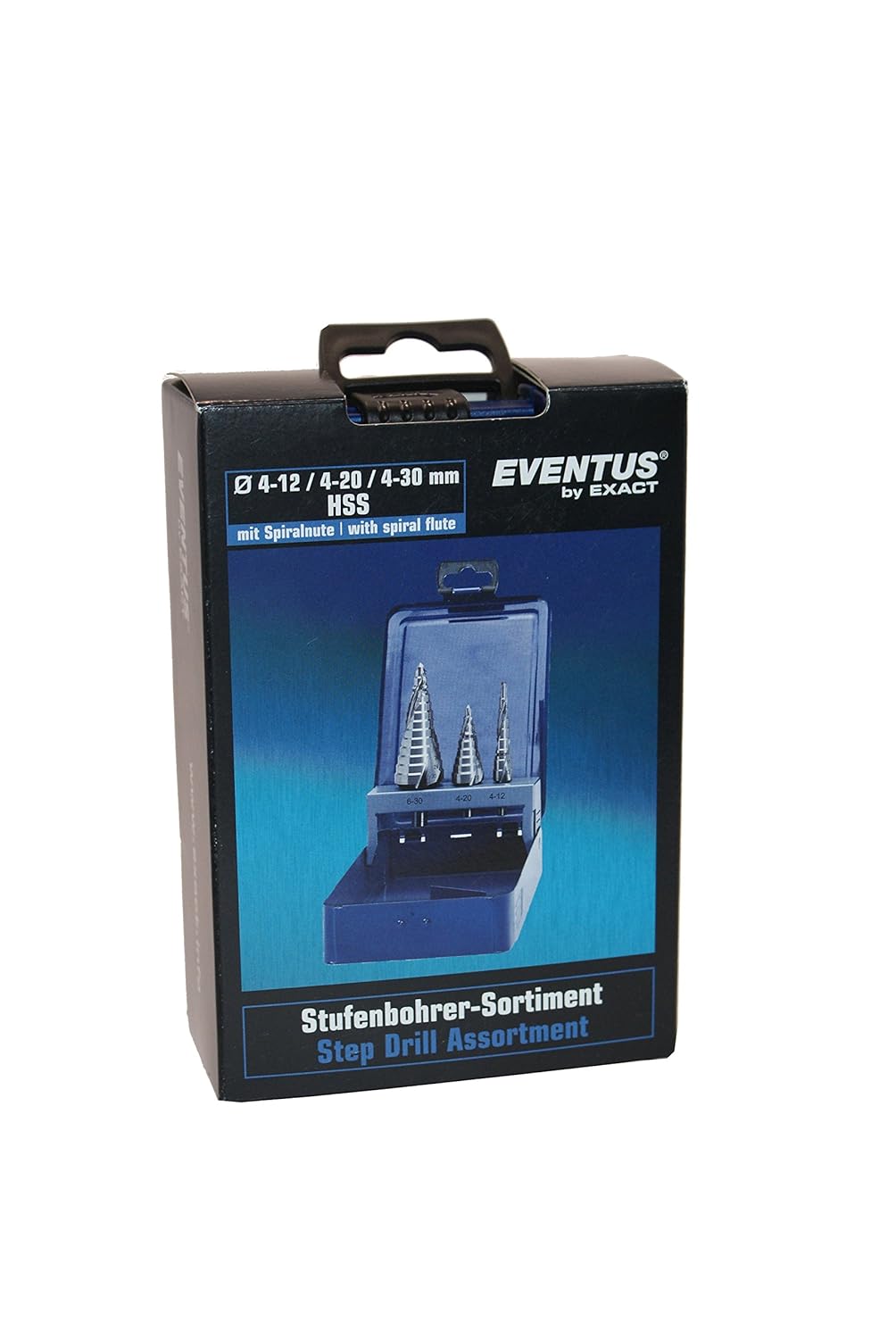 Eventus by Exact 17334 HSS Stufenbohrer-Set 3teilig 4-12 mm, 4-20 mm, 6-30mm Zylinderschaft 1