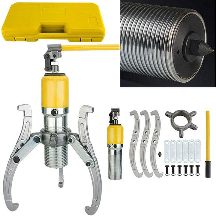 20T Hydraulischer Lagerabzieher Integral+3 Arm+Verbindungsplatten und Schraubenset, Abziehersatz für