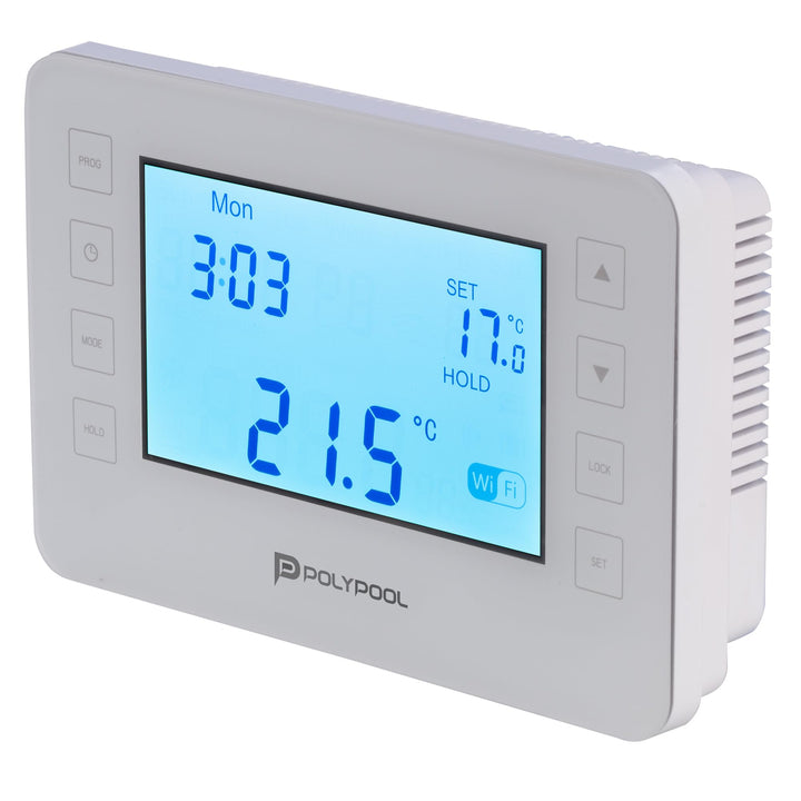 Poly Pool PP1471 Digitaler Thermostat, Smart, WLAN, programmierbar, LCD-Display mit 6 Programmierung