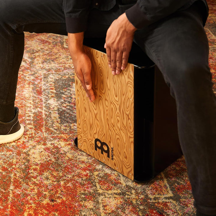 Meinl Percussion Vertical Subwoofer Cajon - Trommelkiste mit Snare und extrem tiefem Bass - Maple Fr