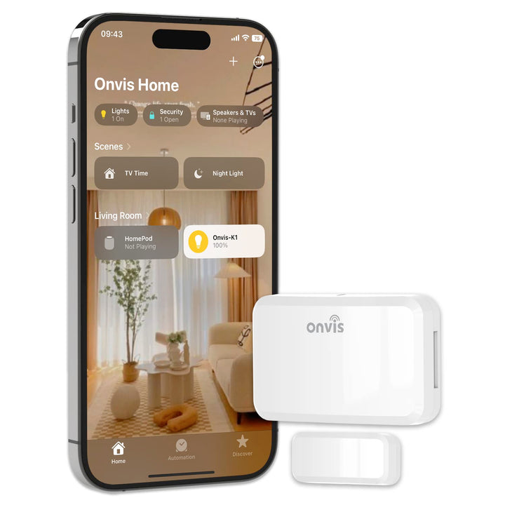 ONVIS Smarter Tür- und Fenstersensor, Door & Window Kontaktsensor für Türen/Fenster, Bluetooth, Thre
